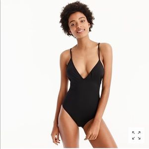 J Crew Playa black one piece NWT